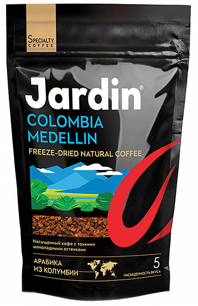 Кофе растворимый Jardin Colombia Medellin 150 г, вакуумная упаковка фото в онлайн-магазине Kofe-Da.ru